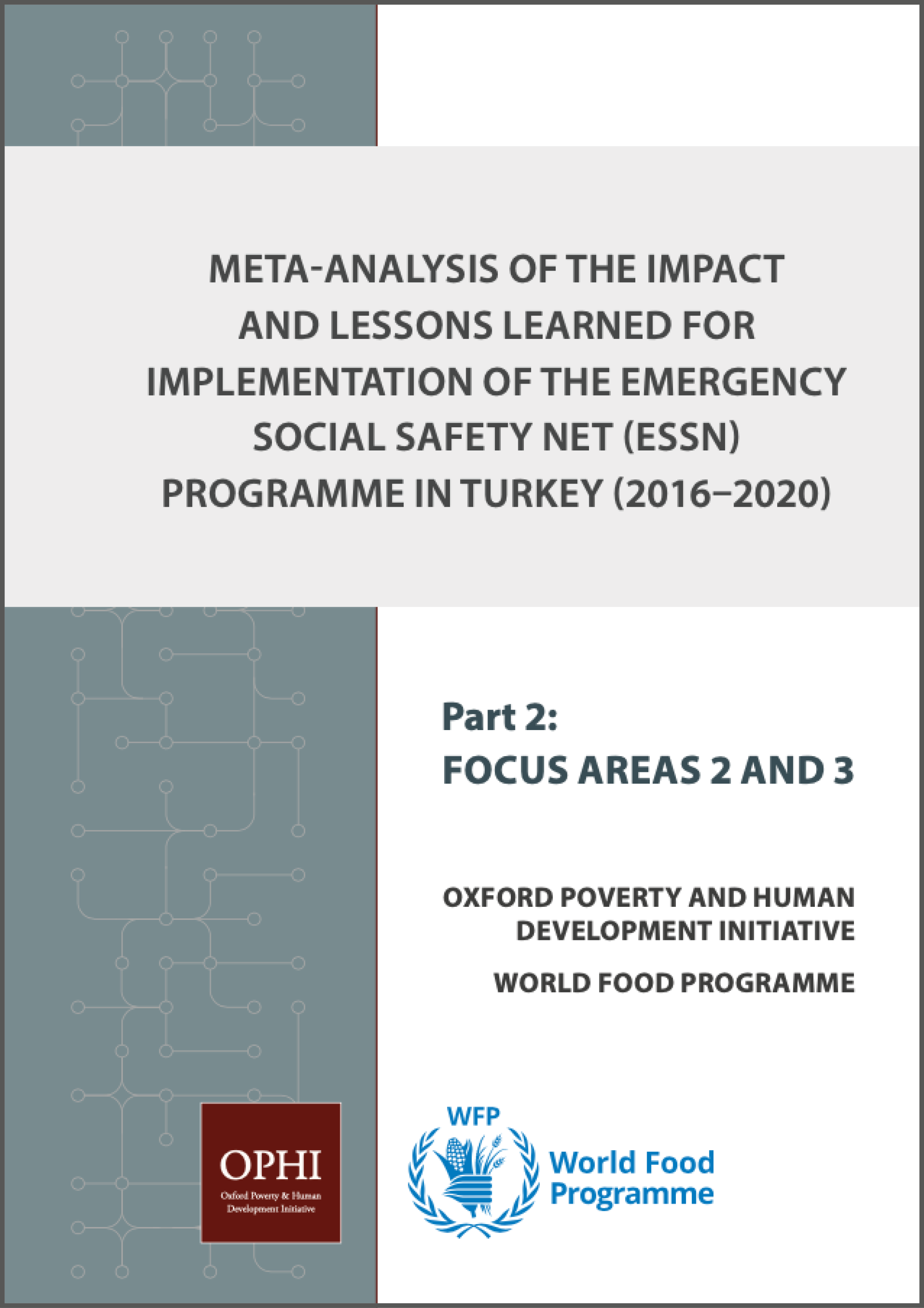 OPHI-WFP report 2022 part 2 cover image